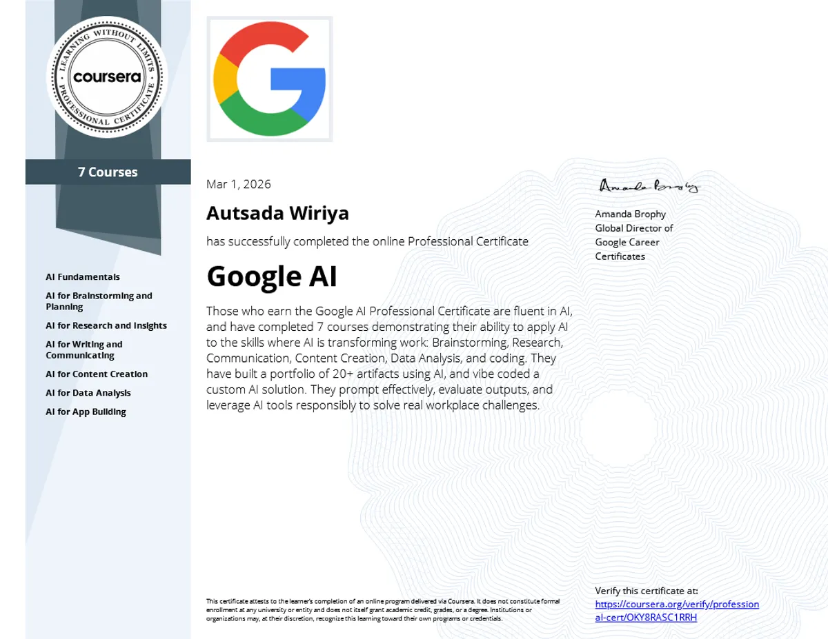 Google AI Professional Certificate